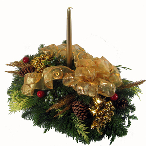 Golden Elegance Christmas Centerpieces